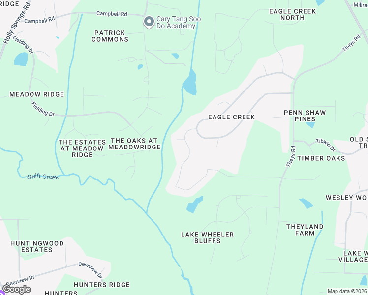 map of restaurants, bars, coffee shops, grocery stores, and more near 2020 Gardenbrook Drive in Raleigh