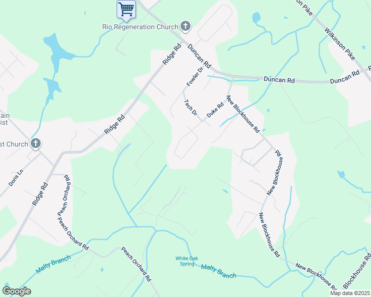 map of restaurants, bars, coffee shops, grocery stores, and more near 231 Penn Drive in Maryville