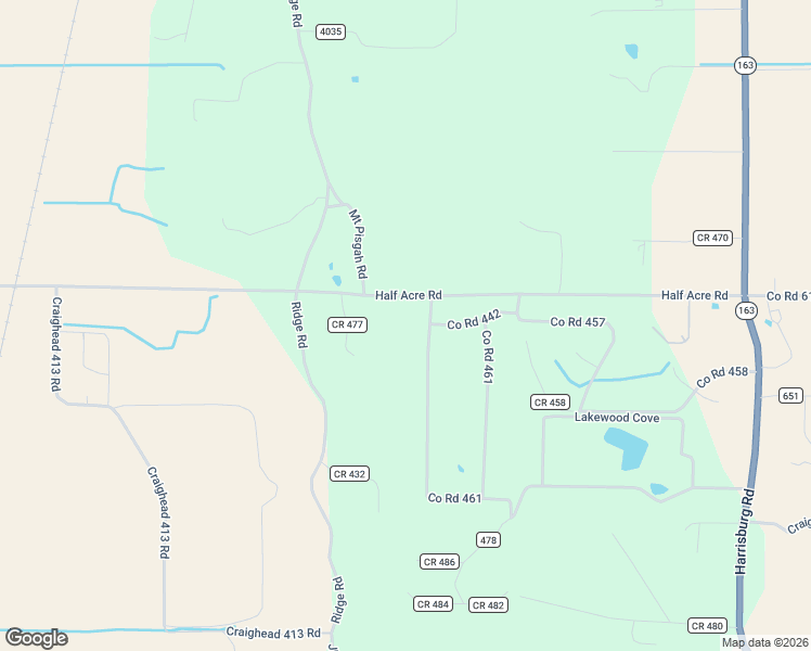 map of restaurants, bars, coffee shops, grocery stores, and more near 80 County Road 461 in Jonesboro