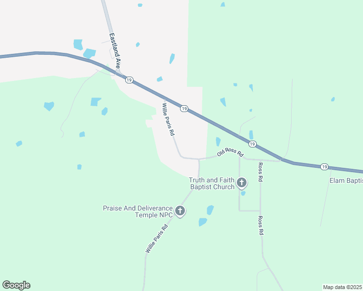 map of restaurants, bars, coffee shops, grocery stores, and more near 262 Willie Paris Road in Ripley