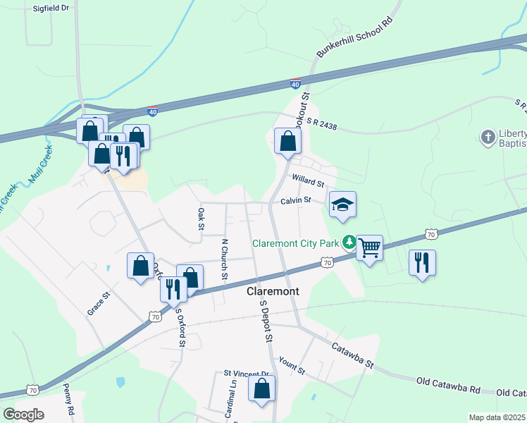 map of restaurants, bars, coffee shops, grocery stores, and more near 3027 North Lookout Street in Claremont
