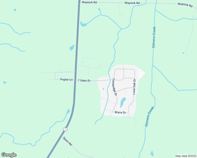 map of restaurants, bars, coffee shops, grocery stores, and more near 13 7 Oaks Drive in Jackson