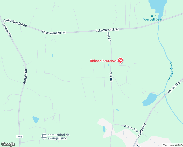 map of restaurants, bars, coffee shops, grocery stores, and more near North Shreve Drive in Johnston County