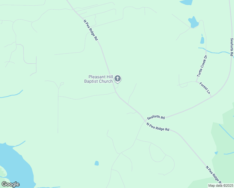 map of restaurants, bars, coffee shops, grocery stores, and more near North Pea Ridge Road in Chatham County