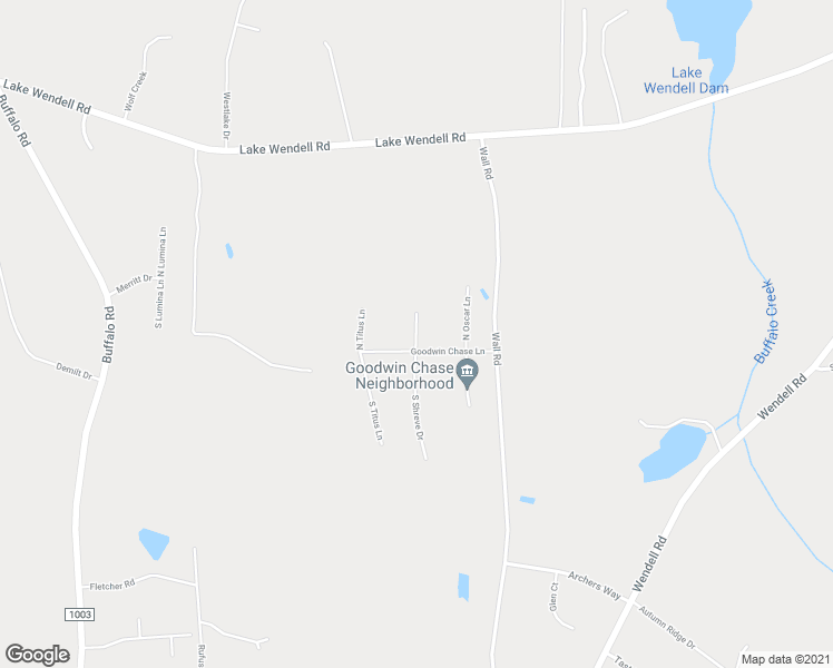 map of restaurants, bars, coffee shops, grocery stores, and more near North Shreve Drive in Johnston County