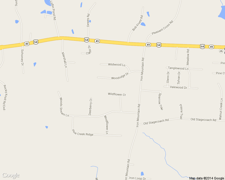 map of restaurants, bars, coffee shops, grocery stores, and more near 2273 Wildflower Ct in Asheboro