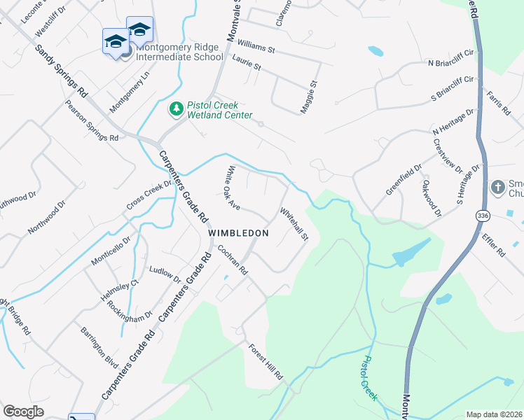 map of restaurants, bars, coffee shops, grocery stores, and more near 1092 White Oak Avenue in Maryville
