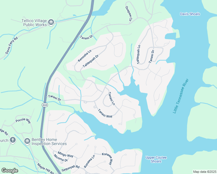 map of restaurants, bars, coffee shops, grocery stores, and more near 601 Tanasi Lane in Loudon
