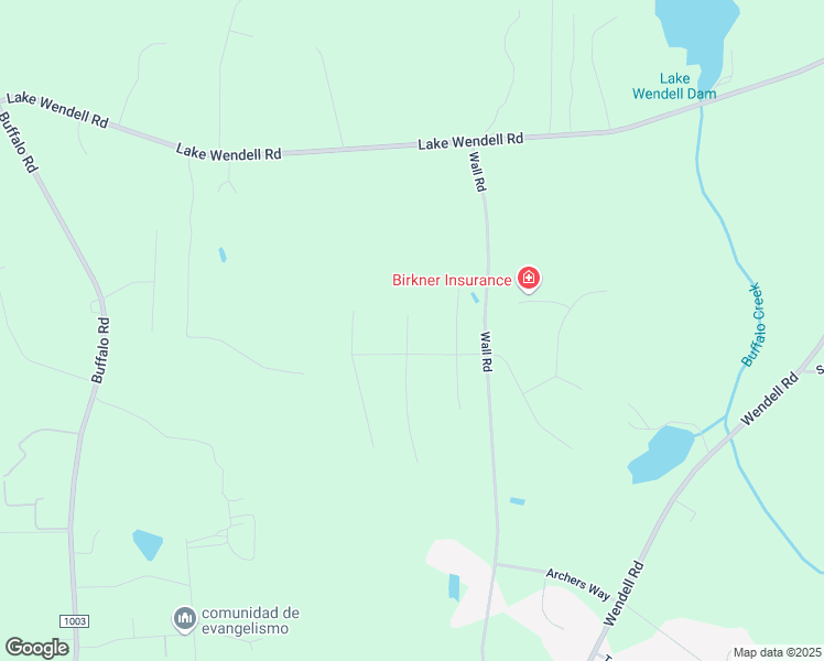 map of restaurants, bars, coffee shops, grocery stores, and more near North Shreve Drive in Johnston County