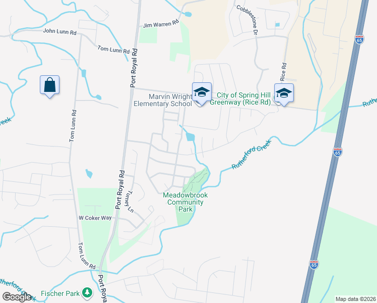 map of restaurants, bars, coffee shops, grocery stores, and more near 2078 Longhunter Chase Drive in Spring Hill
