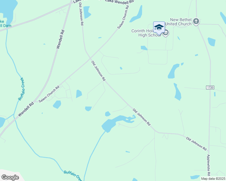 map of restaurants, bars, coffee shops, grocery stores, and more near 783 Old Johnson Road in Wendell