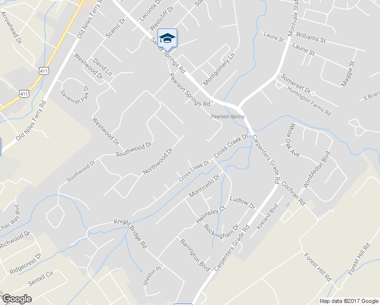 map of restaurants, bars, coffee shops, grocery stores, and more near 402 Holyrood Way in Maryville