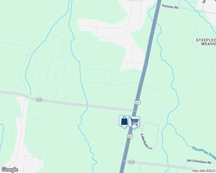 map of restaurants, bars, coffee shops, grocery stores, and more near 203 Richmonds Retreat Boulevard in Christiana