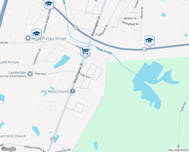 map of restaurants, bars, coffee shops, grocery stores, and more near 422 Michael Street in Ripley