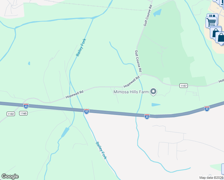 map of restaurants, bars, coffee shops, grocery stores, and more near 749 Hopewell Road in Morganton