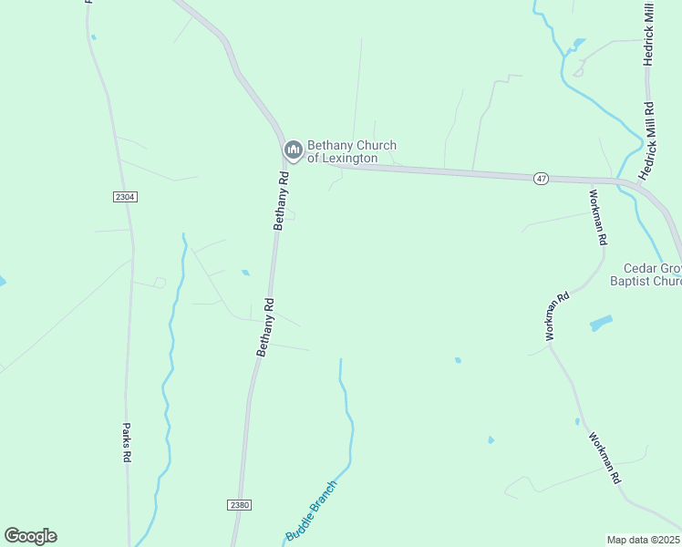 map of restaurants, bars, coffee shops, grocery stores, and more near North Carolina 47 in Lexington