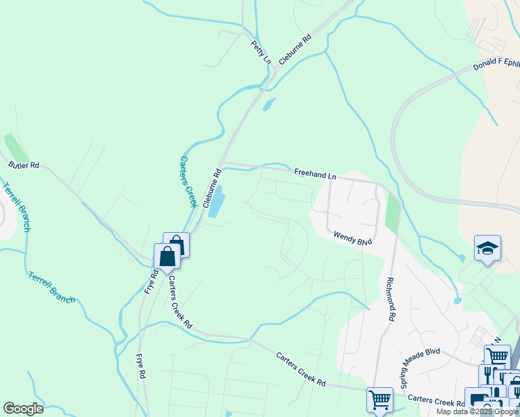 map of restaurants, bars, coffee shops, grocery stores, and more near 3040 Cleburne Road in Columbia