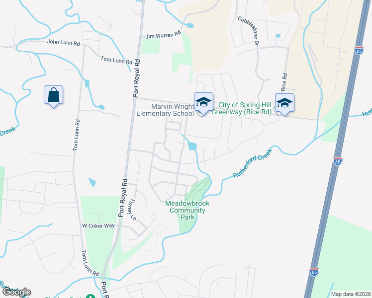 map of restaurants, bars, coffee shops, grocery stores, and more near 2078 Longhunter Chase Drive in Spring Hill