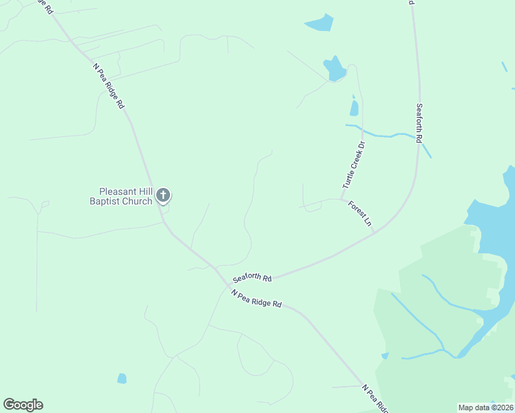 map of restaurants, bars, coffee shops, grocery stores, and more near 1623 North Pea Ridge Road in Pittsboro