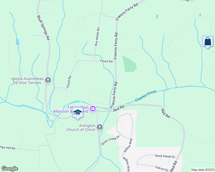 map of restaurants, bars, coffee shops, grocery stores, and more near 219 Francis Ferry Road in McMinnville