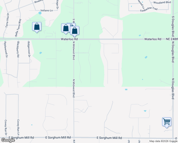 map of restaurants, bars, coffee shops, grocery stores, and more near 6468 Valley Ridge Drive in Edmond