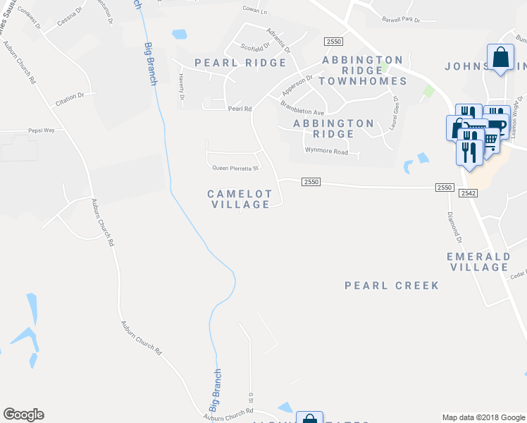 map of restaurants, bars, coffee shops, grocery stores, and more near 4728 Sir Michel Drive in Raleigh