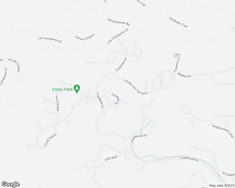 map of restaurants, bars, coffee shops, grocery stores, and more near 23 Tecolote Circle in Santa Fe