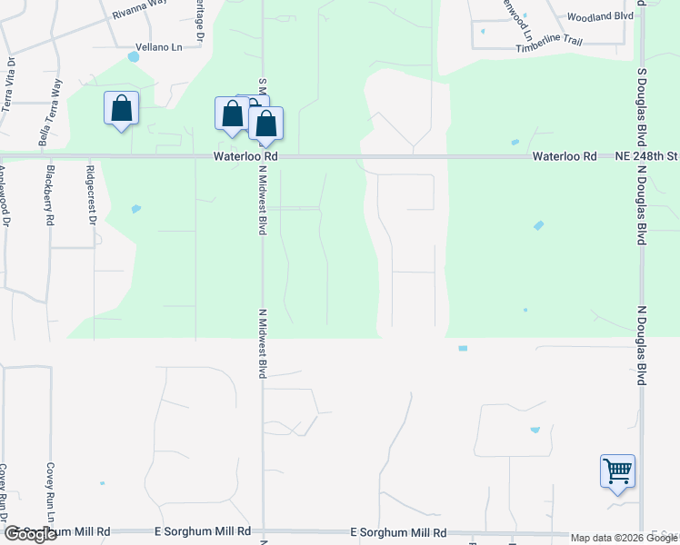 map of restaurants, bars, coffee shops, grocery stores, and more near 6468 Valley Ridge Drive in Edmond