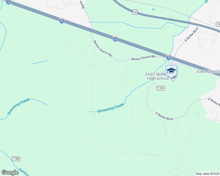 map of restaurants, bars, coffee shops, grocery stores, and more near 3328 Robinson Street in Connelly Springs