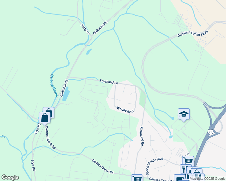 map of restaurants, bars, coffee shops, grocery stores, and more near 1806 Wendy Boulevard in Columbia