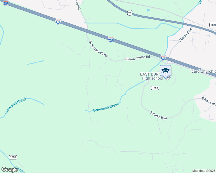map of restaurants, bars, coffee shops, grocery stores, and more near 3328 Robinson Street in Connelly Springs