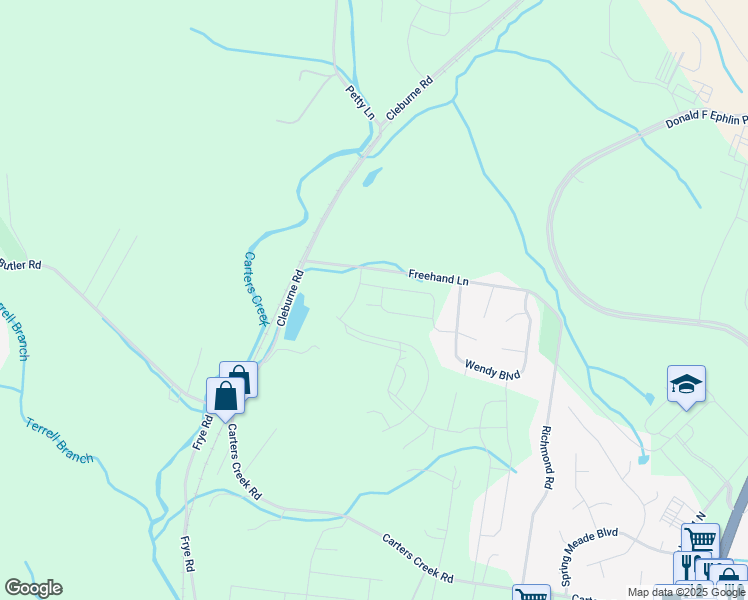 map of restaurants, bars, coffee shops, grocery stores, and more near 3134 Freehand Lane in Columbia