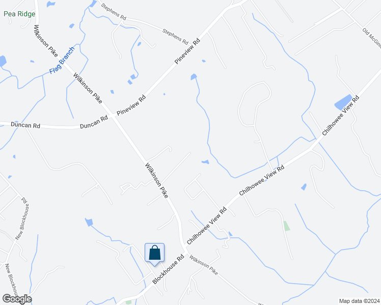 map of restaurants, bars, coffee shops, grocery stores, and more near 198 Firewood Lane in Maryville