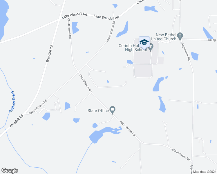 map of restaurants, bars, coffee shops, grocery stores, and more near Heart Pine Drive in Johnston County