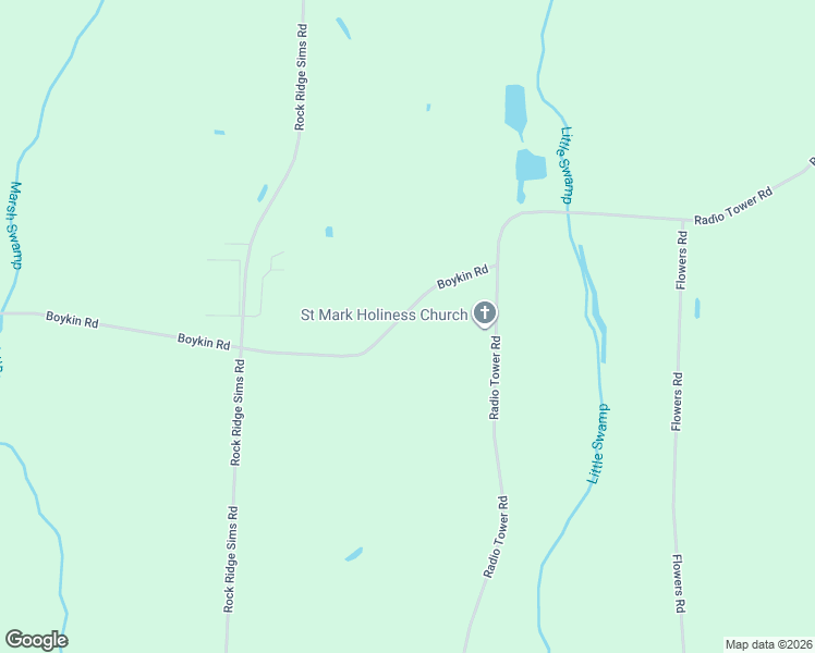 map of restaurants, bars, coffee shops, grocery stores, and more near 6347 Boykin Road in Wilson