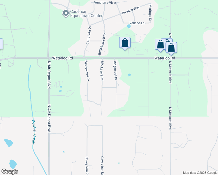 map of restaurants, bars, coffee shops, grocery stores, and more near Weatherford Road in Edmond