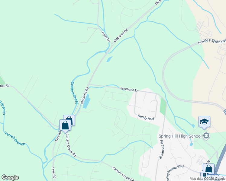 map of restaurants, bars, coffee shops, grocery stores, and more near 3134 Freehand Lane in Columbia
