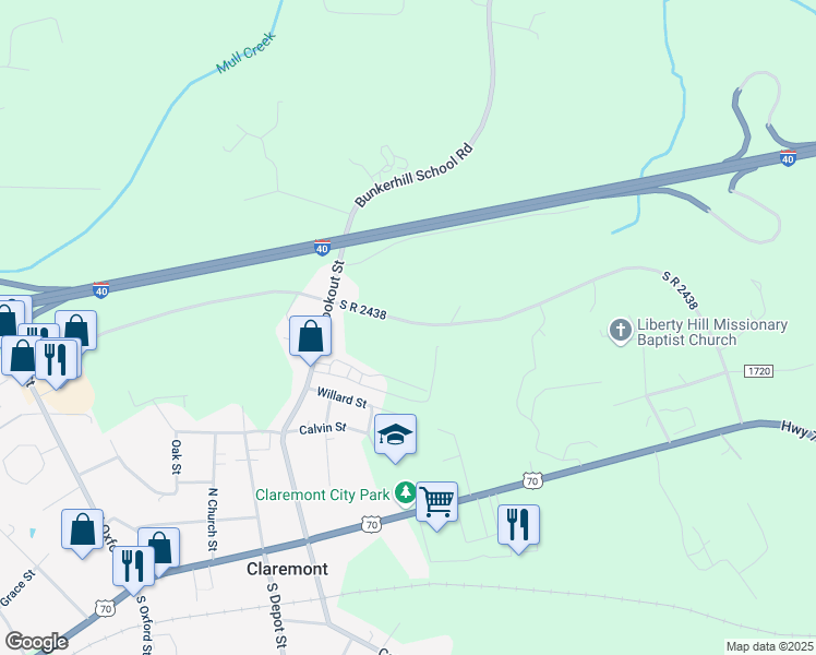 map of restaurants, bars, coffee shops, grocery stores, and more near 3451 Centennial Boulevard in Claremont