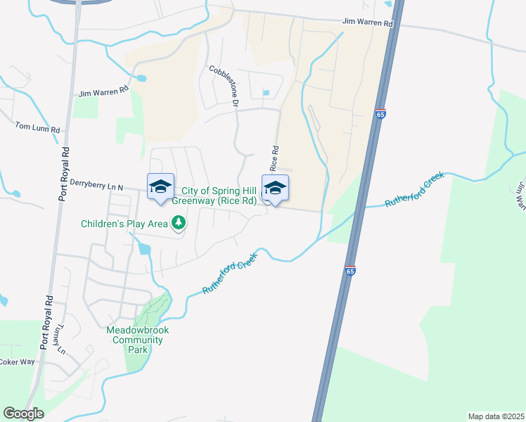 map of restaurants, bars, coffee shops, grocery stores, and more near 2150 Longhunter Chase Drive in Spring Hill