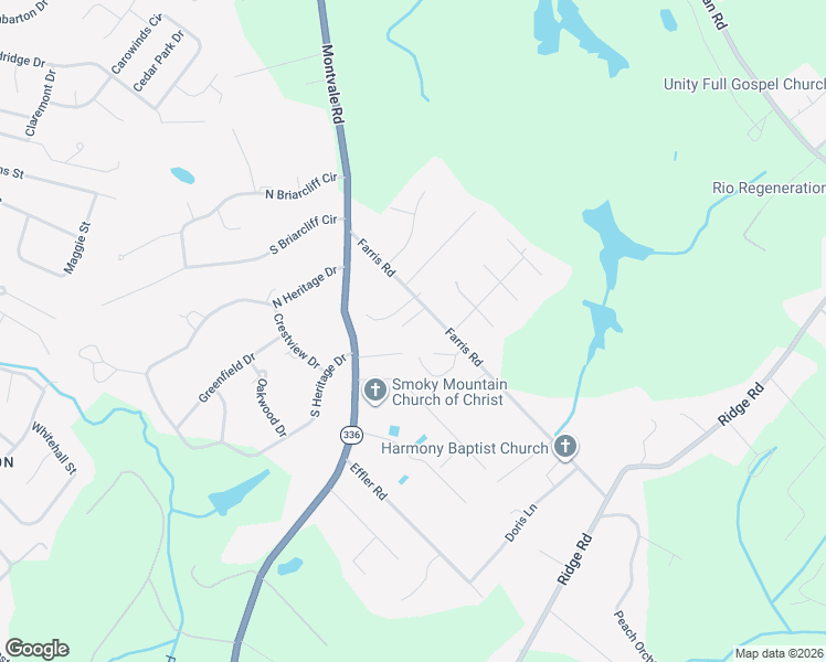 map of restaurants, bars, coffee shops, grocery stores, and more near 2007 Farris Road in Maryville