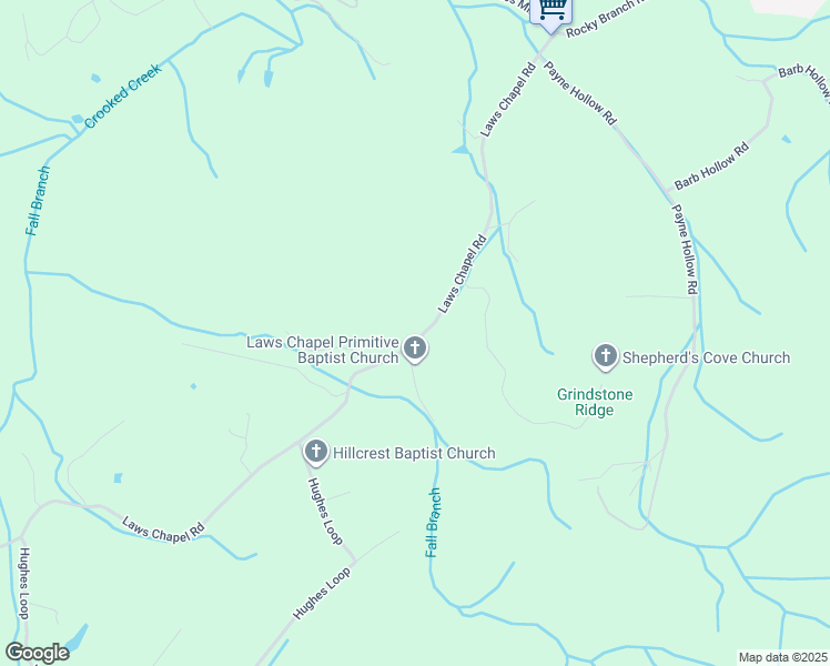 map of restaurants, bars, coffee shops, grocery stores, and more near 3611 Laws Chapel Road in Maryville