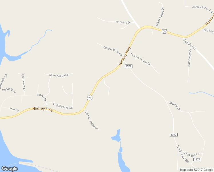 map of restaurants, bars, coffee shops, grocery stores, and more near Pierce Woods Drive in Statesville