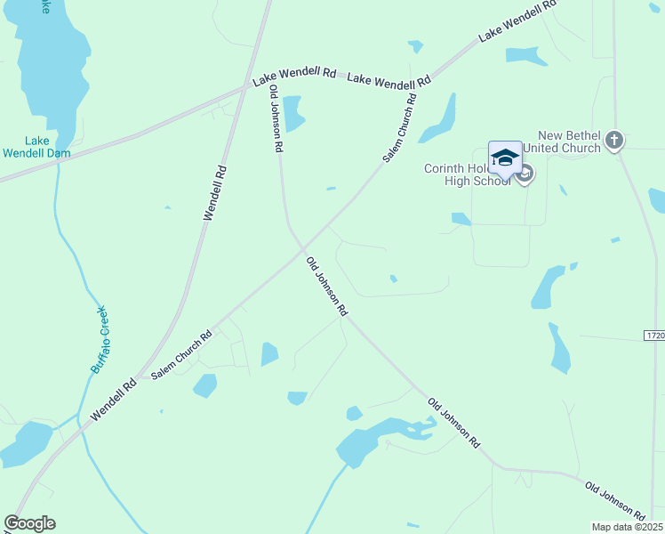 map of restaurants, bars, coffee shops, grocery stores, and more near Heart Pine Drive in Johnston County