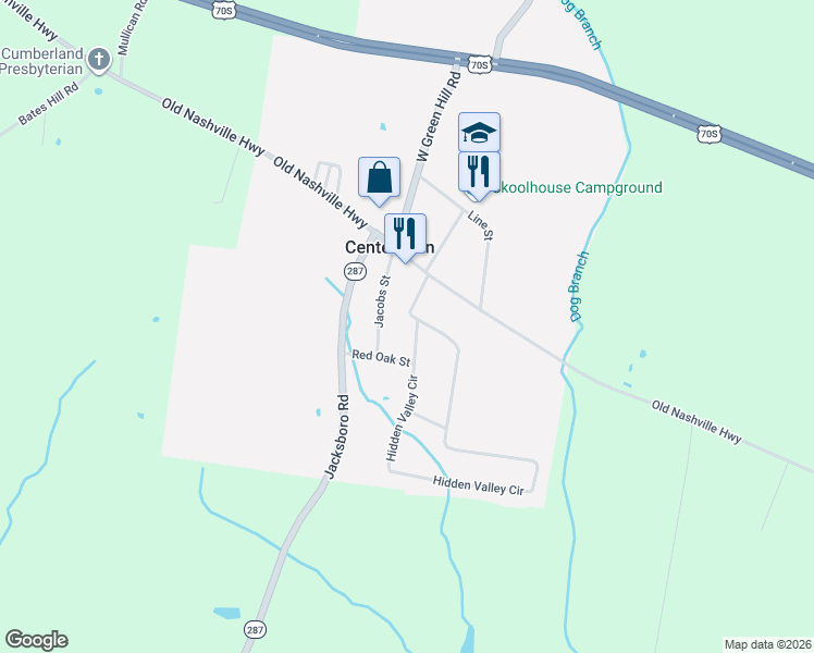 map of restaurants, bars, coffee shops, grocery stores, and more near 102 Hidden Valley Circle in McMinnville