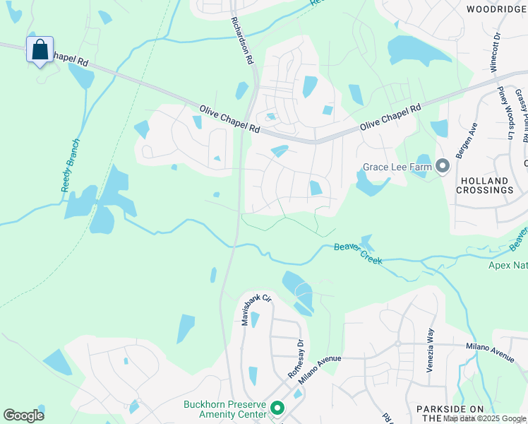 map of restaurants, bars, coffee shops, grocery stores, and more near 1600 Tinos Overlook Way in Apex