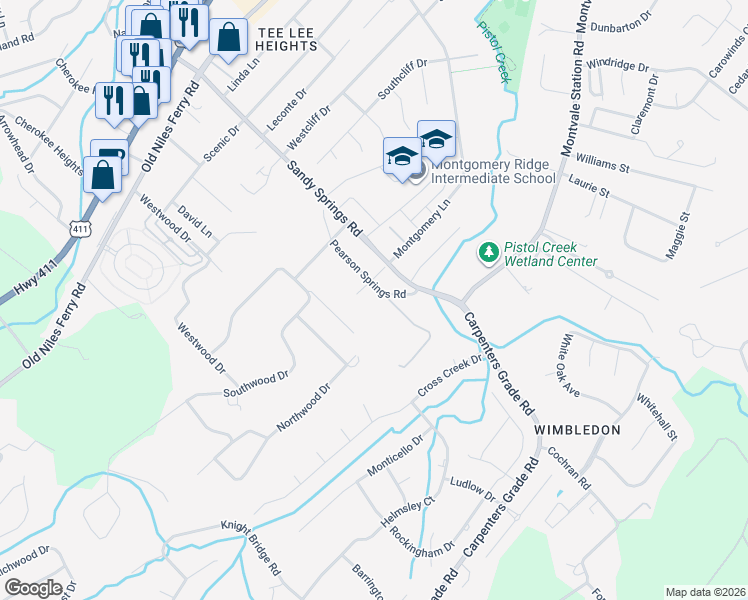 map of restaurants, bars, coffee shops, grocery stores, and more near 625 Pearson Springs Road in Maryville