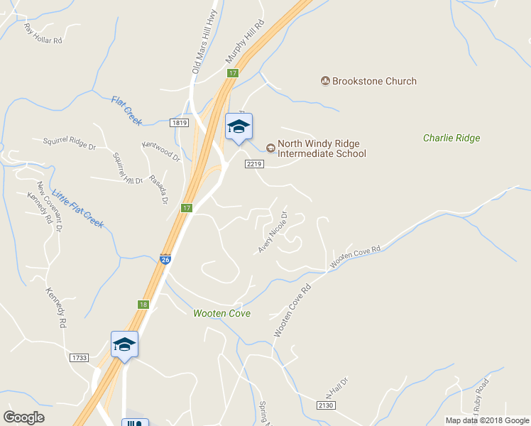 map of restaurants, bars, coffee shops, grocery stores, and more near 3 Gemini Heights in Weaverville