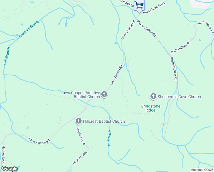 map of restaurants, bars, coffee shops, grocery stores, and more near 3611 Laws Chapel Road in Maryville