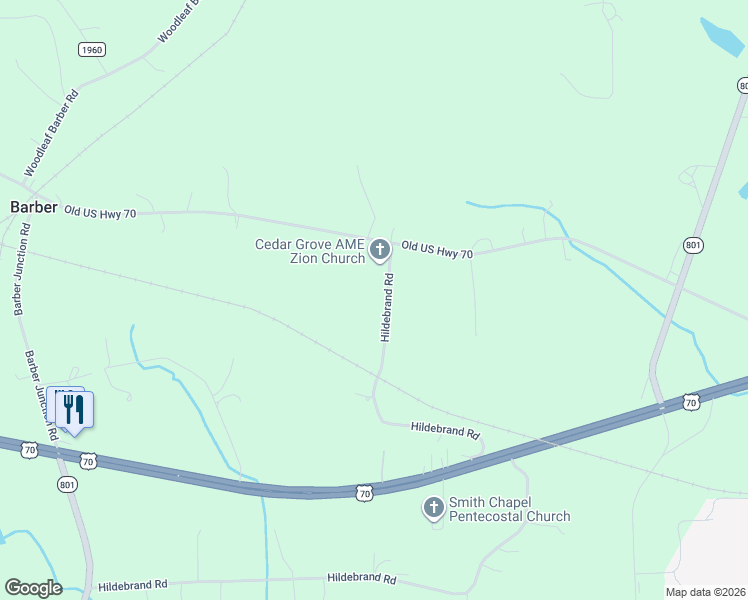 map of restaurants, bars, coffee shops, grocery stores, and more near 2330 Hildebrand Road in Salisbury