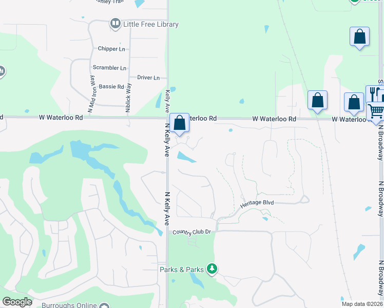 map of restaurants, bars, coffee shops, grocery stores, and more near 756 Legacy Drive in Edmond
